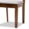 Baxton Studio Edona Modern and Contemporary Grey Fabric and Walnut Brown Finished Wood 5-Piece Dining Set 174-9881-10901-Zoro - alternate 5